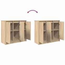 vidaXL Sideboard Sonoma Oak 85x34x76 cm Engineered Wood storage cabinet - Additional view 8