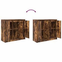 vidaXL Sideboard Smoked Oak 85x34x76 cm Engineered Wood storage cabinet - Additional view 8