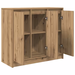 vidaXL Sideboard Artisan Oak 85x34x76 cm Engineered Wood storage cabinet - Additional view 4