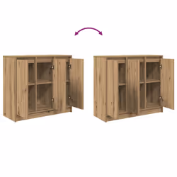 vidaXL Sideboard Artisan Oak 85x34x76 cm Engineered Wood storage cabinet - Additional view 8