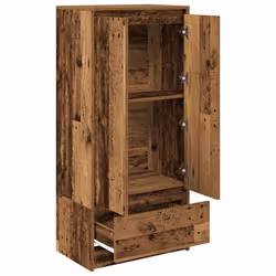 vidaXL Cabinet with Drawer Old Wood 55.5x34x119.5 cm Engineered Wood - Additional view 4