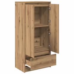 vidaXL Cabinet with Drawer Artisan Oak 55.5x34x119.5 cm Engineered Wood - Additional view 4