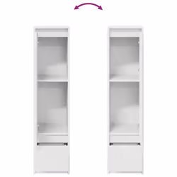 vidaXL Highboard White 29.5x34x119.5 cm Engineered Wood cabinet side cabinet - Additional view 8