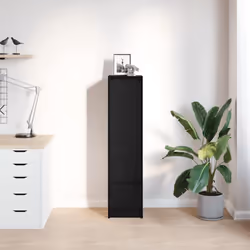 vidaXL Highboard Black Oak 29.5x34x119.5 cm Engineered Wood cabinet - Additional view 2