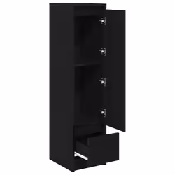vidaXL Highboard Black Oak 29.5x34x119.5 cm Engineered Wood cabinet - Additional view 4