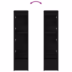 vidaXL Highboard Black Oak 29.5x34x119.5 cm Engineered Wood cabinet - Additional view 8
