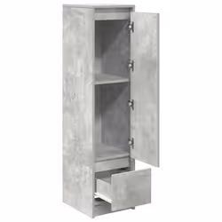 vidaXL Highboard Concrete Grey 29.5x34x119.5 cm Engineered Wood cabinet - Additional view 4