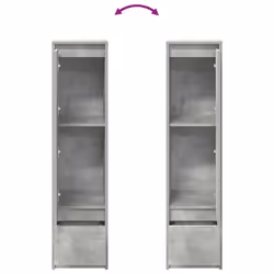vidaXL Highboard Concrete Grey 29.5x34x119.5 cm Engineered Wood cabinet - Additional view 8