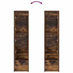 vidaXL Highboard Smoked Oak 29.5x34x119.5 cm Engineered Wood cabinet - Additional view 8