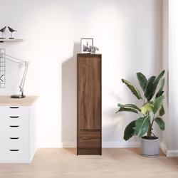 vidaXL Highboard Brown Oak 29.5x34x119.5 cm Engineered Wood cabinet - Additional view 2