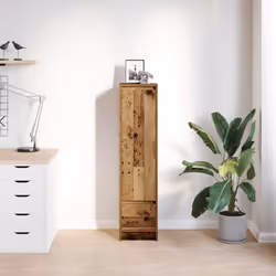 vidaXL Highboard Old Wood 29.5x34x119.5 cm Engineered Wood cabinet - Additional view 2