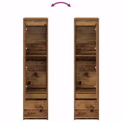 vidaXL Highboard Old Wood 29.5x34x119.5 cm Engineered Wood cabinet - Additional view 8