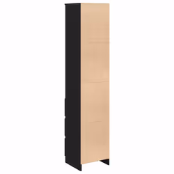 vidaXL Highboard Black Oak 37.5x35x180 cm Engineered Wood cabinet side cabinet - Additional view 7