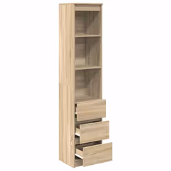 vidaXL Highboard Sonoma Oak 37.5x35x180 cm Engineered Wood cabinet - Additional view 4