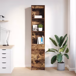 vidaXL Highboard Smoked Oak 37.5x35x180 cm Engineered Wood cabinet - Additional view 2