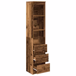 vidaXL Highboard Old Wood 37.5x35x180 cm Engineered Wood cabinet side cabinet - Additional view 4
