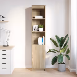 vidaXL Highboard Black Oak 37.5x35x180 cm Engineered Wood cabinet side cabinet - sonoma oak, 37.5 cm - Additional view 2