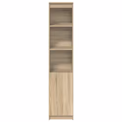 vidaXL Highboard Black Oak 37.5x35x180 cm Engineered Wood cabinet side cabinet - sonoma oak, 37.5 cm - Additional view 4