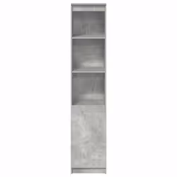 vidaXL Highboard Black Oak 37.5x35x180 cm Engineered Wood cabinet side cabinet - concrete grey, 37.5 cm - Additional view 4