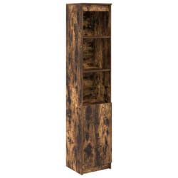 vidaXL Highboard Black Oak 37.5x35x180 cm Engineered Wood cabinet side cabinet - smoked oak, 37.5 cm