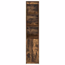 vidaXL Highboard Black Oak 37.5x35x180 cm Engineered Wood cabinet side cabinet - smoked oak, 37.5 cm - Additional view 4