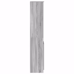 vidaXL Highboard Black Oak 37.5x35x180 cm Engineered Wood cabinet side cabinet - grey sonoma, 37.5 cm - Additional view 5