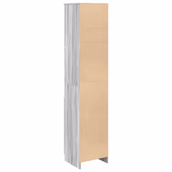 vidaXL Highboard Black Oak 37.5x35x180 cm Engineered Wood cabinet side cabinet - grey sonoma, 37.5 cm - Additional view 6