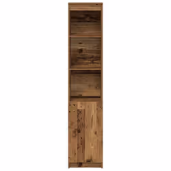 vidaXL Highboard Black Oak 37.5x35x180 cm Engineered Wood cabinet side cabinet - old wood, 37.5 cm - Additional view 4
