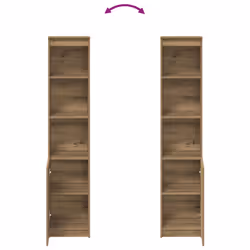 vidaXL Highboard Black Oak 37.5x35x180 cm Engineered Wood cabinet side cabinet - artisan oak, 37.5 cm - Additional view 7