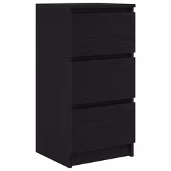 vidaXL Sideboard Black Oak 37.5x35x76 cm Engineered Wood storage cabinet - black oak