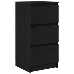 vidaXL Sideboard Black Oak 37.5x35x76 cm Engineered Wood storage cabinet - black oak