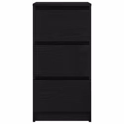 vidaXL Sideboard Black Oak 37.5x35x76 cm Engineered Wood storage cabinet - black oak - Additional view 5