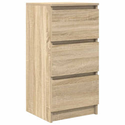 vidaXL Sideboard Black Oak 37.5x35x76 cm Engineered Wood storage cabinet - sonoma oak