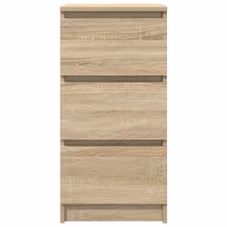 vidaXL Sideboard Black Oak 37.5x35x76 cm Engineered Wood storage cabinet - sonoma oak - Additional view 5