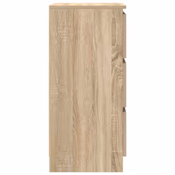 vidaXL Sideboard Black Oak 37.5x35x76 cm Engineered Wood storage cabinet - sonoma oak - Additional view 6
