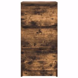 vidaXL Sideboard Black Oak 37.5x35x76 cm Engineered Wood storage cabinet - smoked oak - Additional view 5