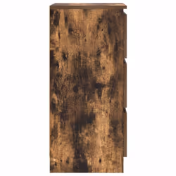 vidaXL Sideboard Black Oak 37.5x35x76 cm Engineered Wood storage cabinet - smoked oak - Additional view 6