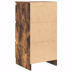 vidaXL Sideboard Black Oak 37.5x35x76 cm Engineered Wood storage cabinet - smoked oak - Additional view 7