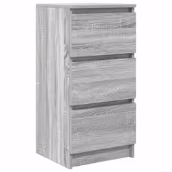 vidaXL Sideboard Black Oak 37.5x35x76 cm Engineered Wood storage cabinet - grey sonoma