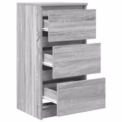 vidaXL Sideboard Black Oak 37.5x35x76 cm Engineered Wood storage cabinet - grey sonoma - Additional view 4
