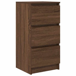 vidaXL Sideboard Black Oak 37.5x35x76 cm Engineered Wood storage cabinet - brown oak