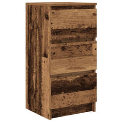 vidaXL Sideboard Black Oak 37.5x35x76 cm Engineered Wood storage cabinet - old wood