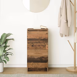 vidaXL Sideboard Black Oak 37.5x35x76 cm Engineered Wood storage cabinet - old wood