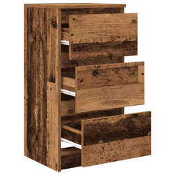 vidaXL Sideboard Black Oak 37.5x35x76 cm Engineered Wood storage cabinet - old wood - Additional view 4