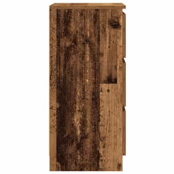 vidaXL Sideboard Black Oak 37.5x35x76 cm Engineered Wood storage cabinet - old wood - Additional view 6