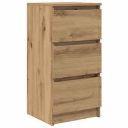 vidaXL Sideboard Black Oak 37.5x35x76 cm Engineered Wood storage cabinet - artisan oak