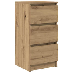 vidaXL Sideboard Black Oak 37.5x35x76 cm Engineered Wood storage cabinet - artisan oak