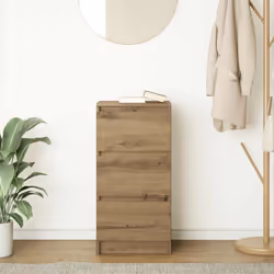 vidaXL Sideboard Black Oak 37.5x35x76 cm Engineered Wood storage cabinet - artisan oak
