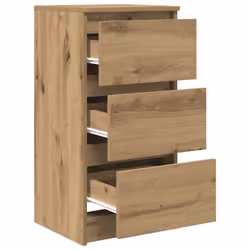 vidaXL Sideboard Black Oak 37.5x35x76 cm Engineered Wood storage cabinet - artisan oak - Additional view 4