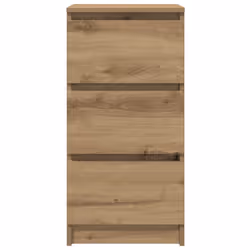 vidaXL Sideboard Black Oak 37.5x35x76 cm Engineered Wood storage cabinet - artisan oak - Additional view 5